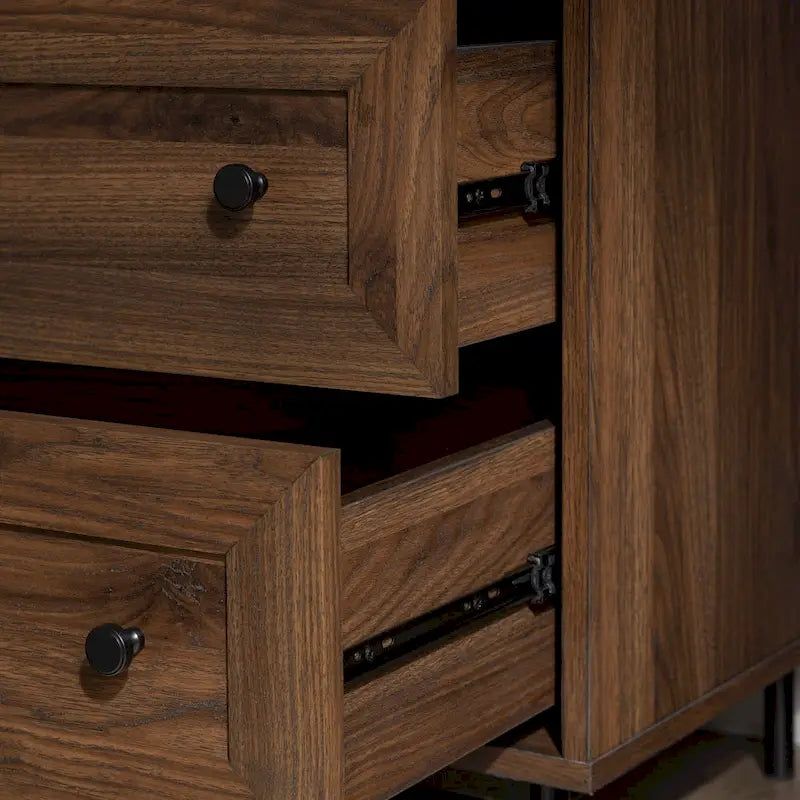 Table de chevet moderne à 2 tiroirs avec port USB