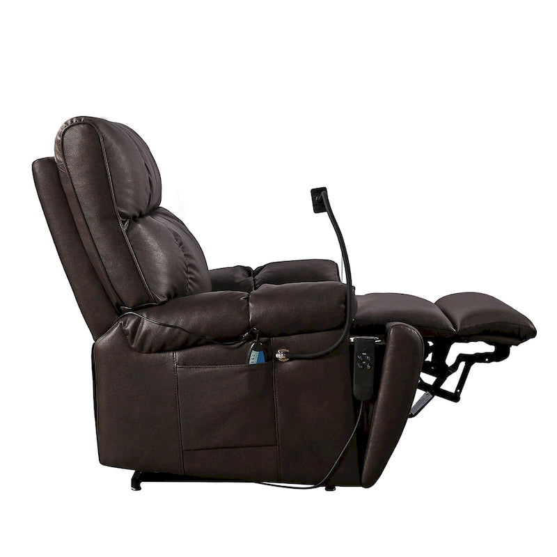 Fauteuil inclinable releveur électrique avec deux moteurs, massage et fonction chauffante