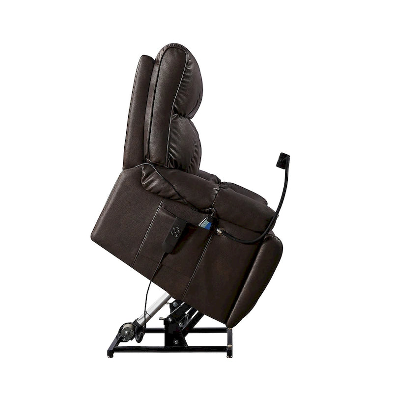 Fauteuil inclinable releveur électrique avec deux moteurs, massage et fonction chauffante