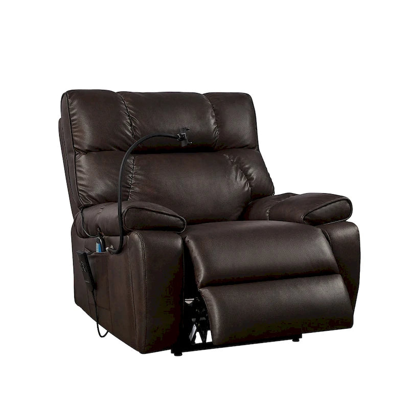 Fauteuil inclinable releveur électrique avec deux moteurs, massage et fonction chauffante