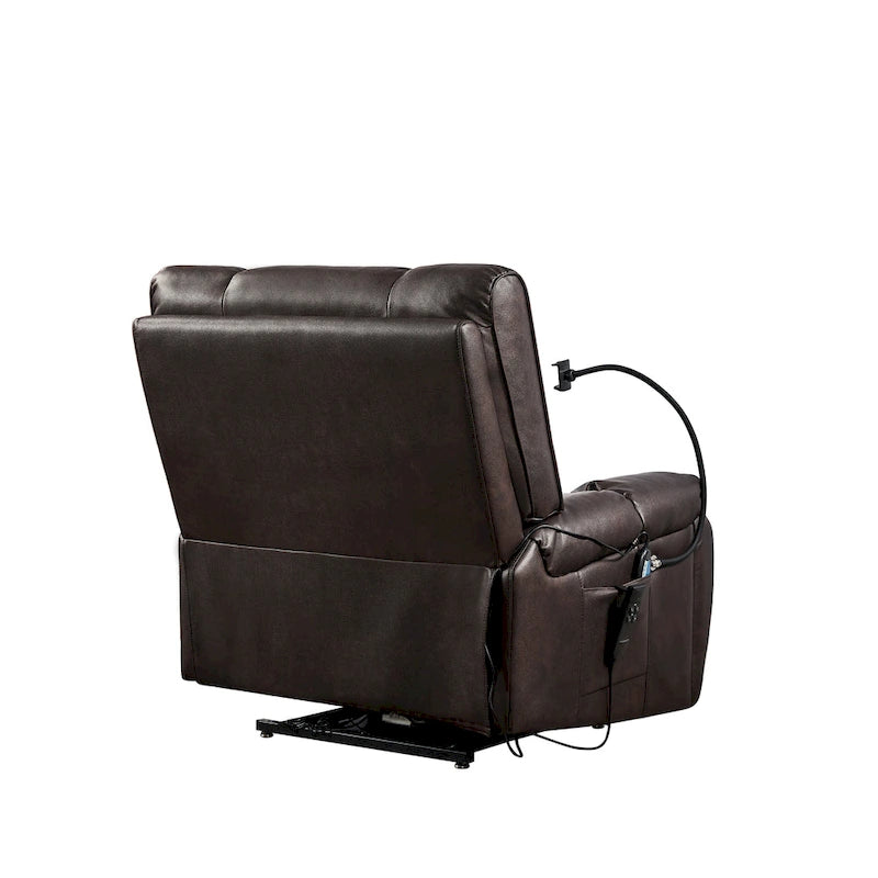 Fauteuil inclinable releveur électrique avec deux moteurs, massage et fonction chauffante