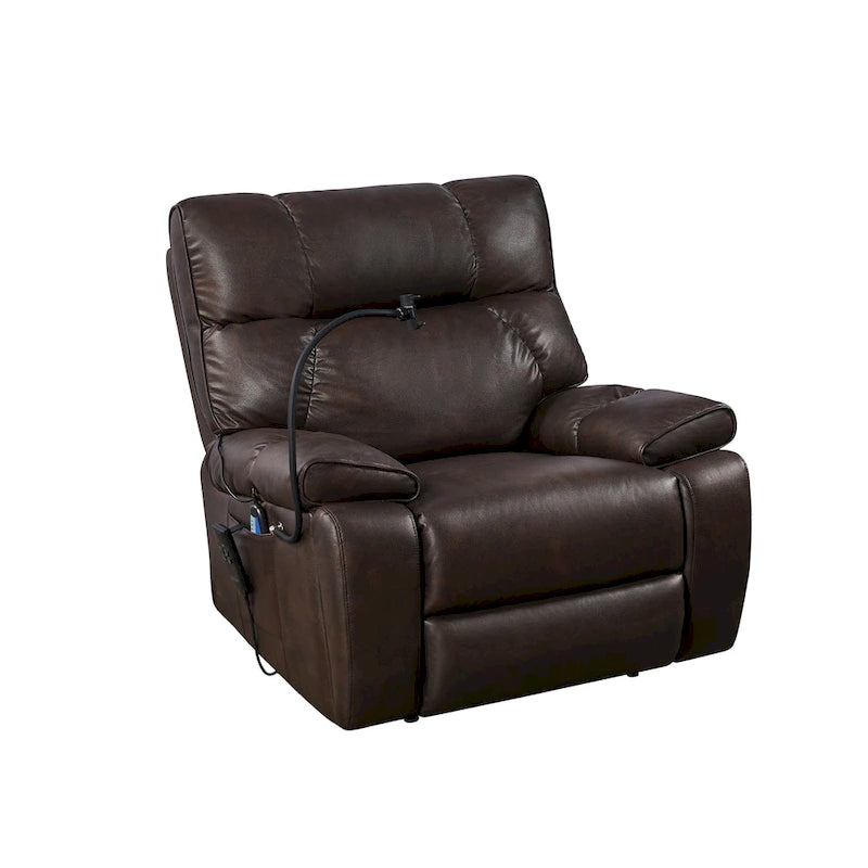 Fauteuil inclinable releveur électrique avec deux moteurs, massage et fonction chauffante