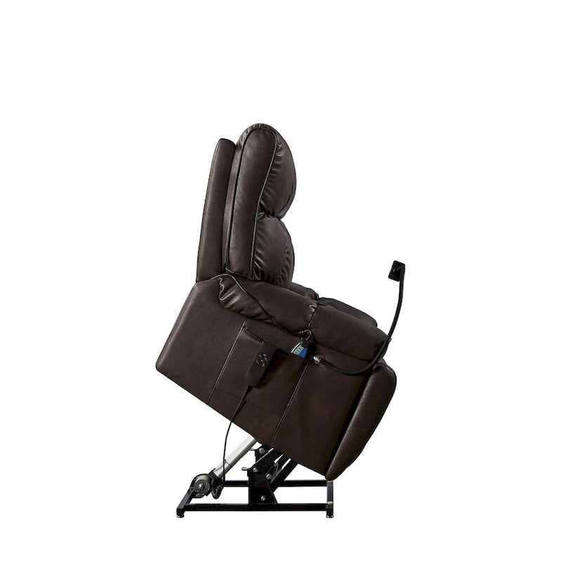 Fauteuil inclinable releveur électrique avec deux moteurs, massage et fonction chauffante