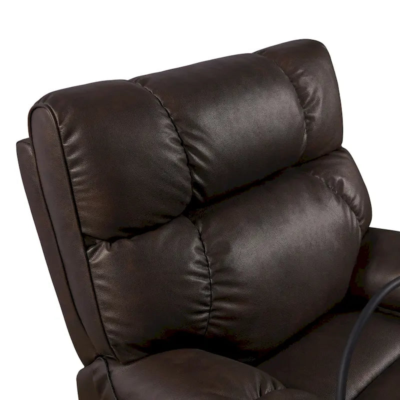 Fauteuil inclinable releveur électrique avec deux moteurs, massage et fonction chauffante