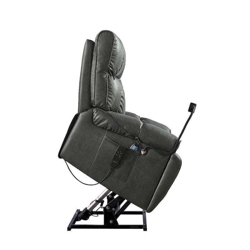 Fauteuil inclinable releveur électrique avec deux moteurs, massage et fonction chauffante