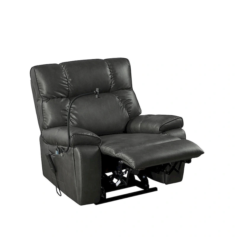 Fauteuil inclinable releveur électrique avec deux moteurs, massage et fonction chauffante