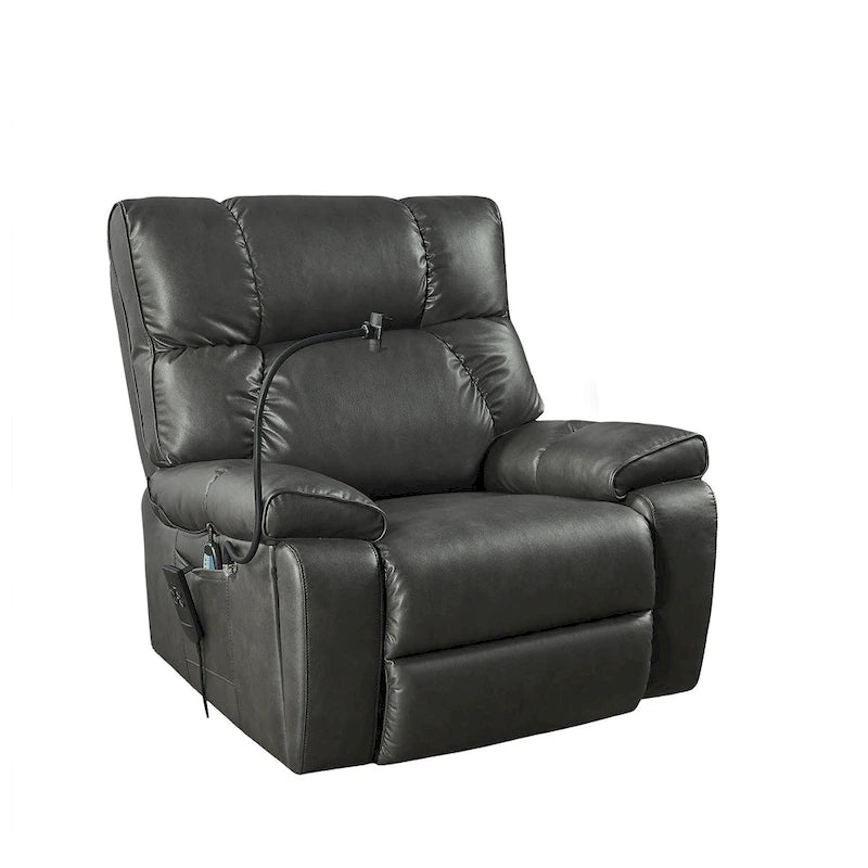 Fauteuil inclinable releveur électrique avec deux moteurs, massage et fonction chauffante