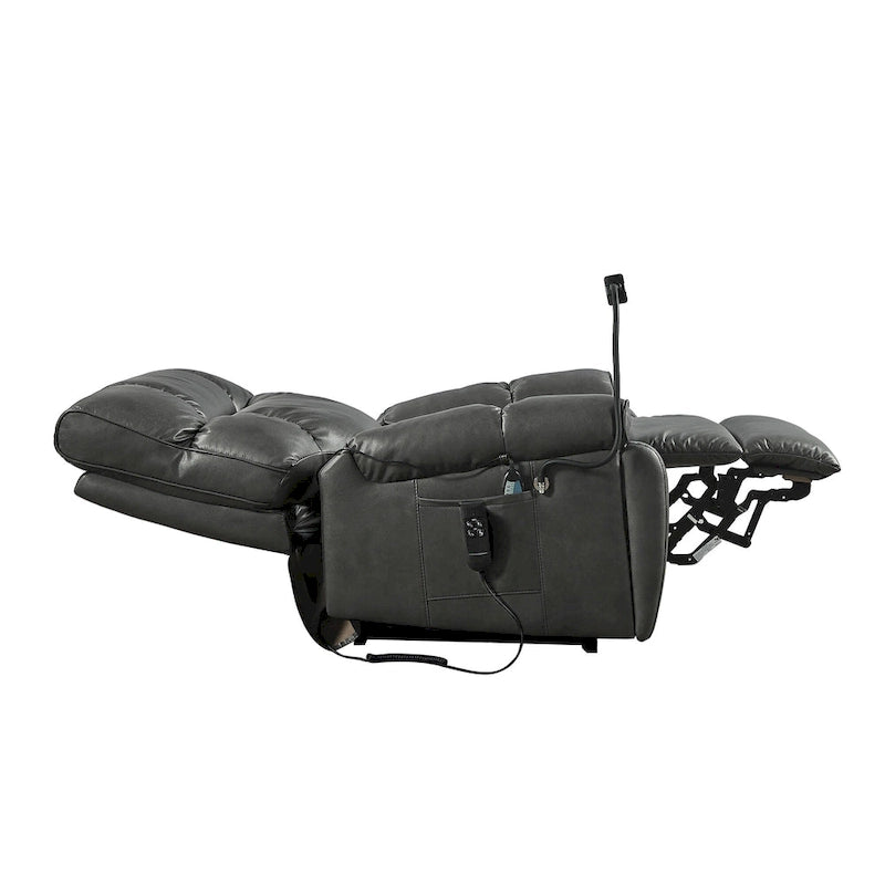 Fauteuil inclinable releveur électrique avec deux moteurs, massage et fonction chauffante