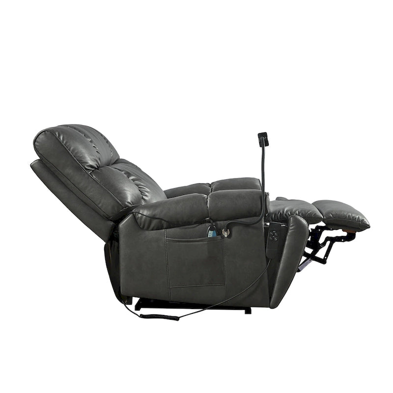 Fauteuil inclinable releveur électrique avec deux moteurs, massage et fonction chauffante