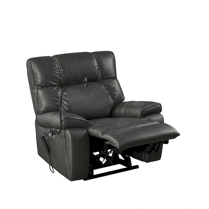 Fauteuil inclinable releveur électrique avec deux moteurs, massage et fonction chauffante