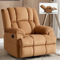 Fauteuil inclinable pivotant et basculant à 360° en tissu avec accoudoirs rembourrés et dossier à coussin