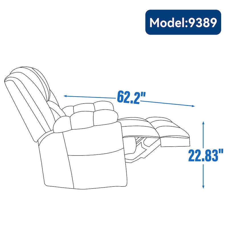 Fauteuil inclinable pivotant et basculant à 360° en tissu avec accoudoirs rembourrés et dossier à coussin