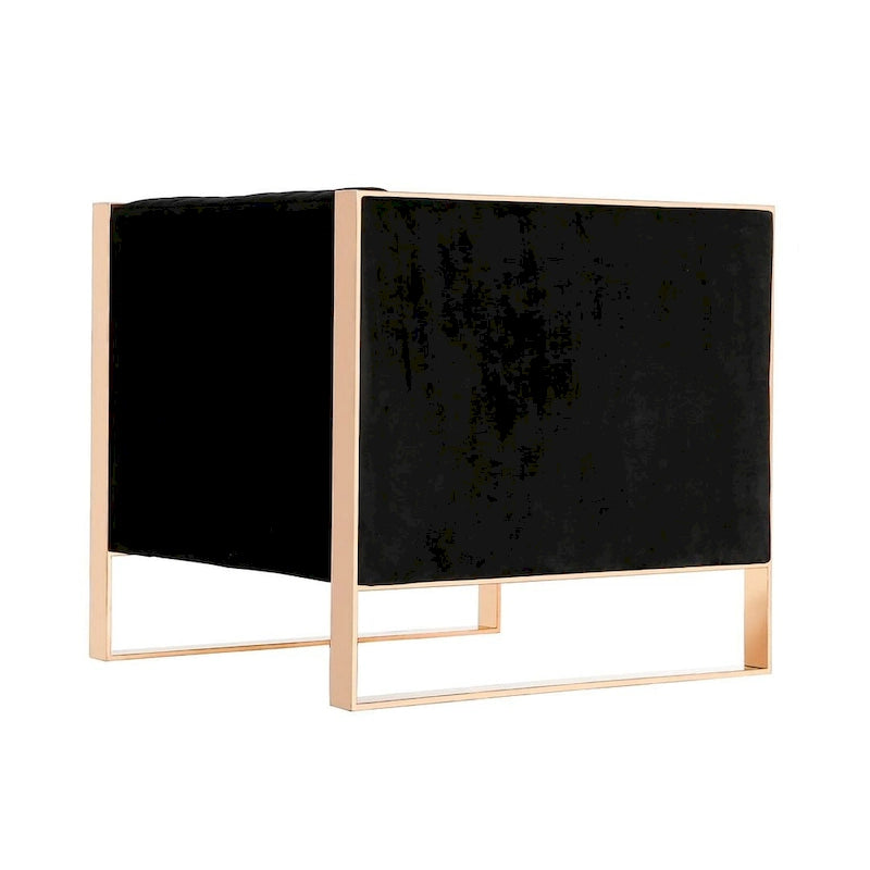 Fauteuil d'appoint en velours Trillium à cadre doré (lot de 2)