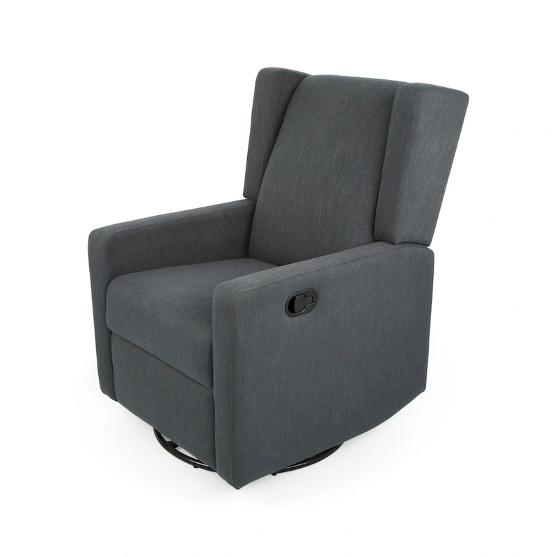 Fauteuil inclinable pivotant Wingback avec mécanisme à levier