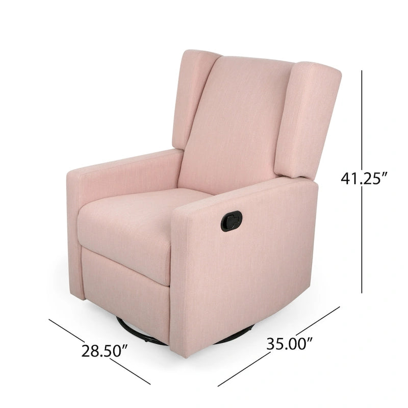 Fauteuil inclinable pivotant Wingback avec mécanisme à levier