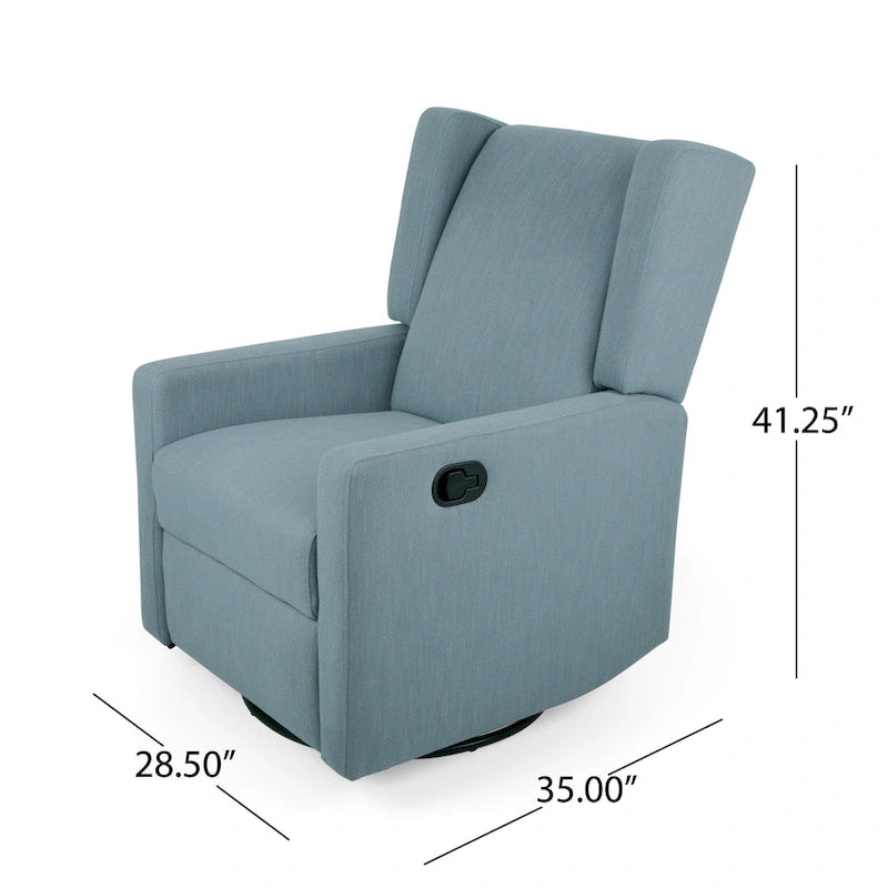 Fauteuil inclinable pivotant Wingback avec mécanisme à levier