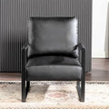 Fauteuil d'appoint rembourré Mid-Century Modern avec accoudoirs en métal
