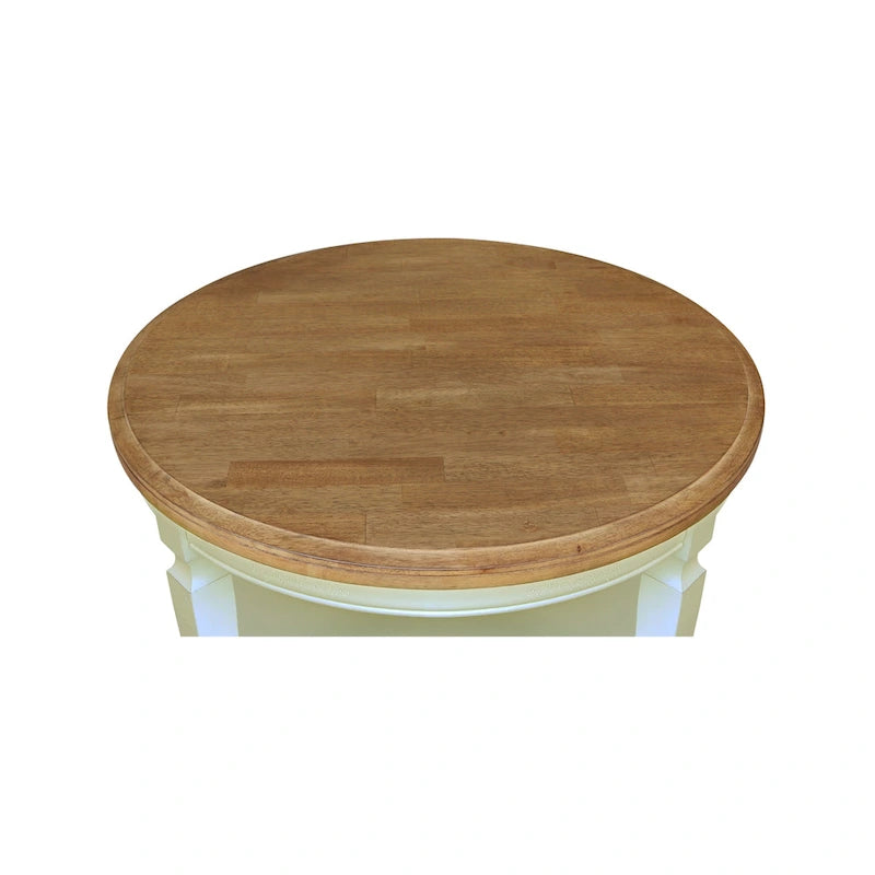Table basse ronde avec étagère inférieure