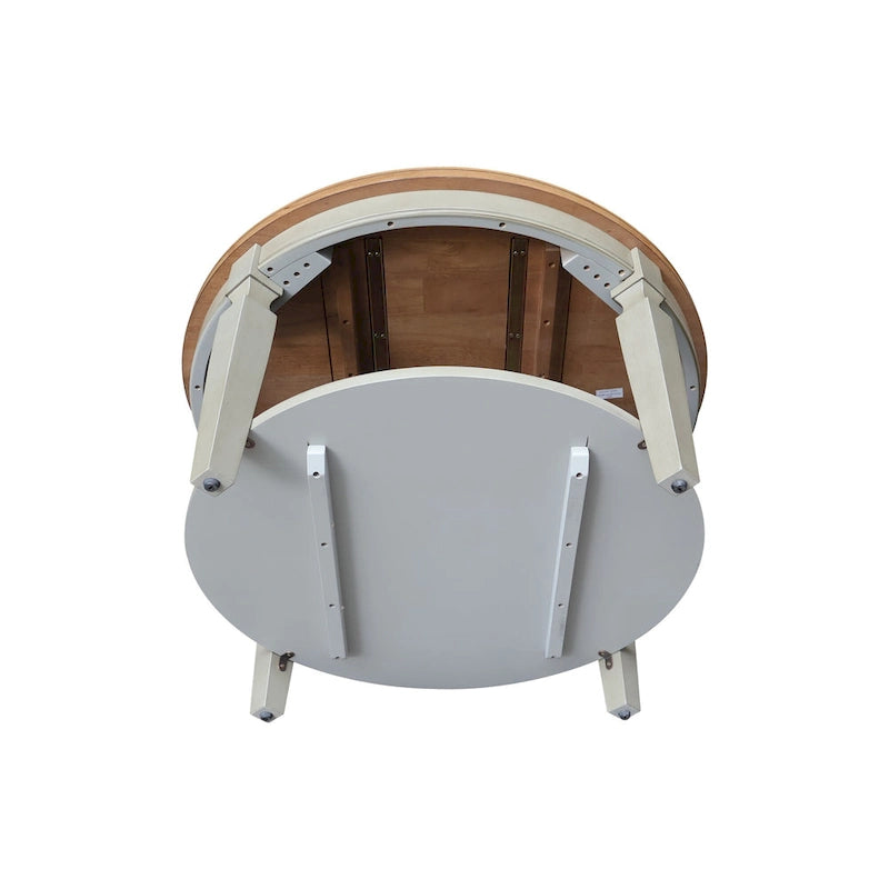 Table basse ronde avec étagère inférieure
