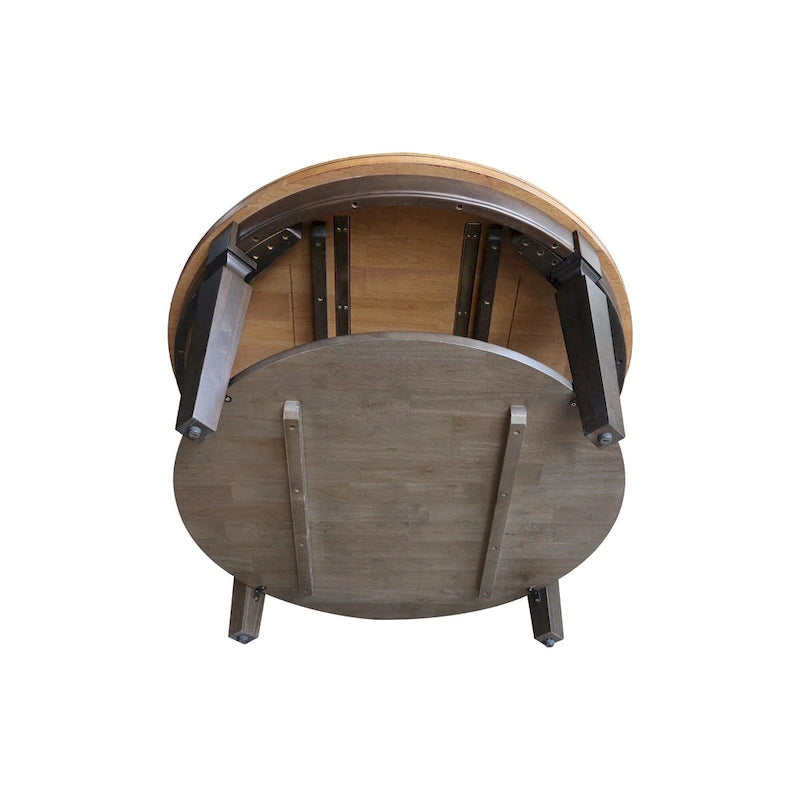 Table basse ronde avec étagère inférieure