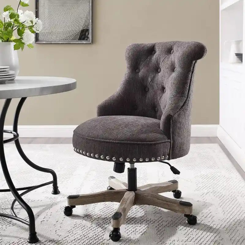 Chaise de bureau pivotante rembourrée à hauteur réglable