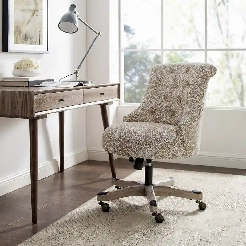 Chaise de bureau pivotante rembourrée à hauteur réglable