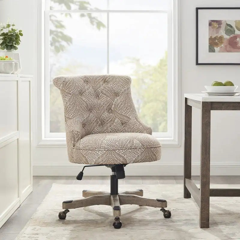 Chaise de bureau pivotante rembourrée à hauteur réglable