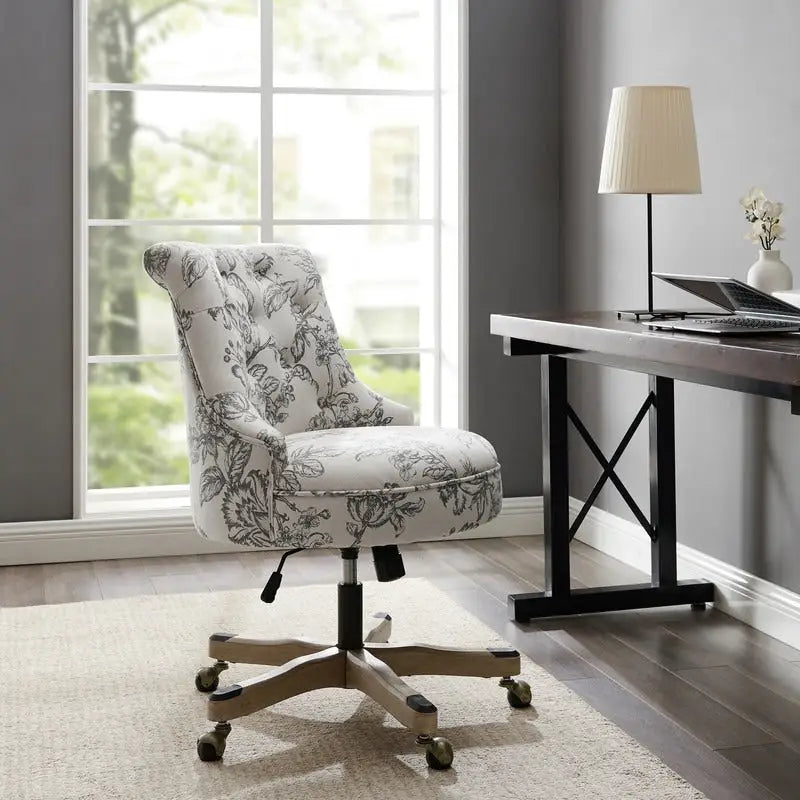 Chaise de bureau pivotante rembourrée à hauteur réglable