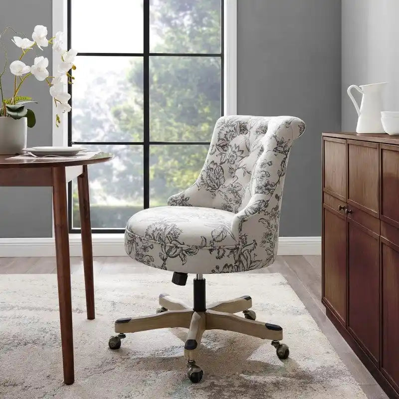 Chaise de bureau pivotante rembourrée à hauteur réglable
