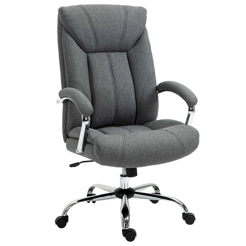 Chaise de bureau pivotante à dossier haut avec hauteur et accoudoirs réglables