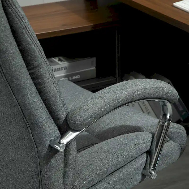 Chaise de bureau pivotante à dossier haut avec hauteur et accoudoirs réglables