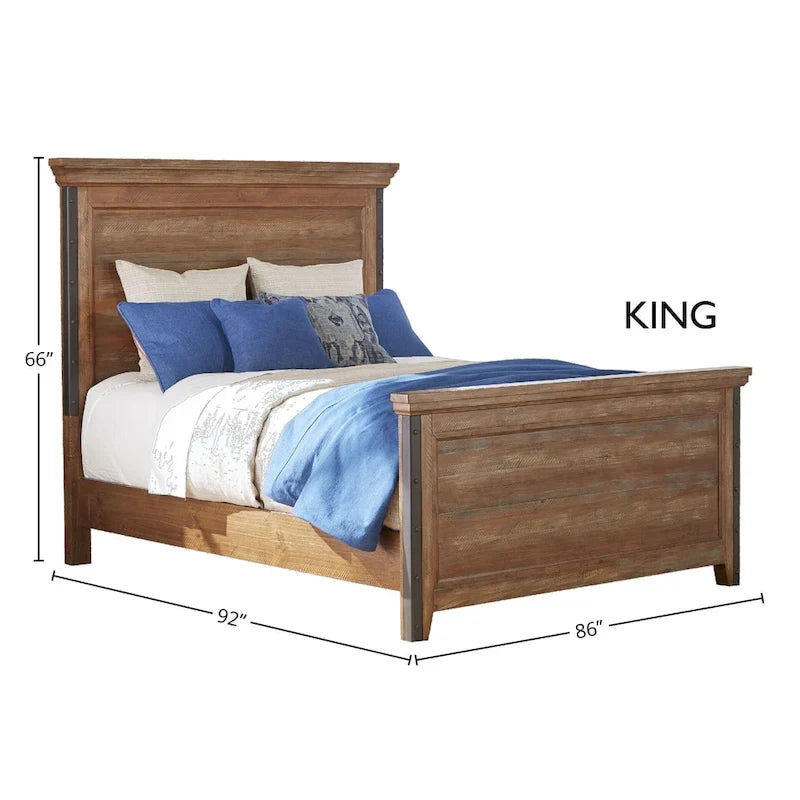 Lit King-Size à Panneaux Canyon Brown