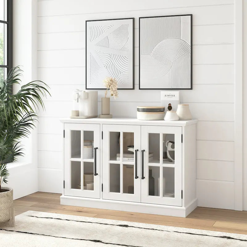 Buffet de 46 po de large avec portes vitrées