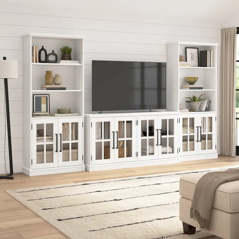 Buffet de 46 po de large avec portes vitrées