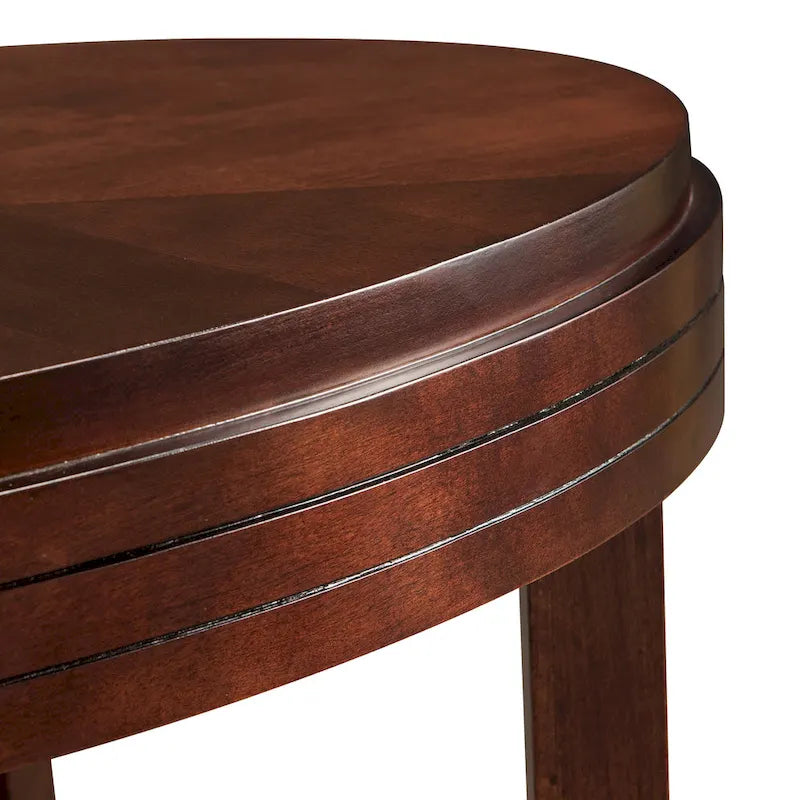 Table basse ovale avec surface en placage