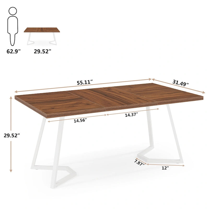 Table de chevet à 2 tiroirs, 61 cm (H) x 48 cm (L) x 38 cm (P)