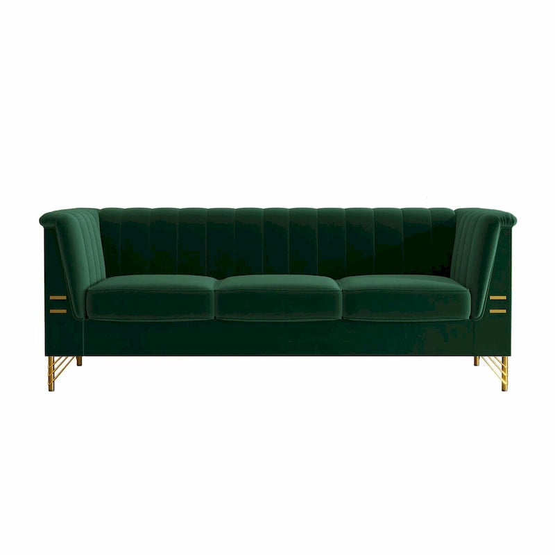 Canapé Chesterfield en velours de 209,94 cm de largeur