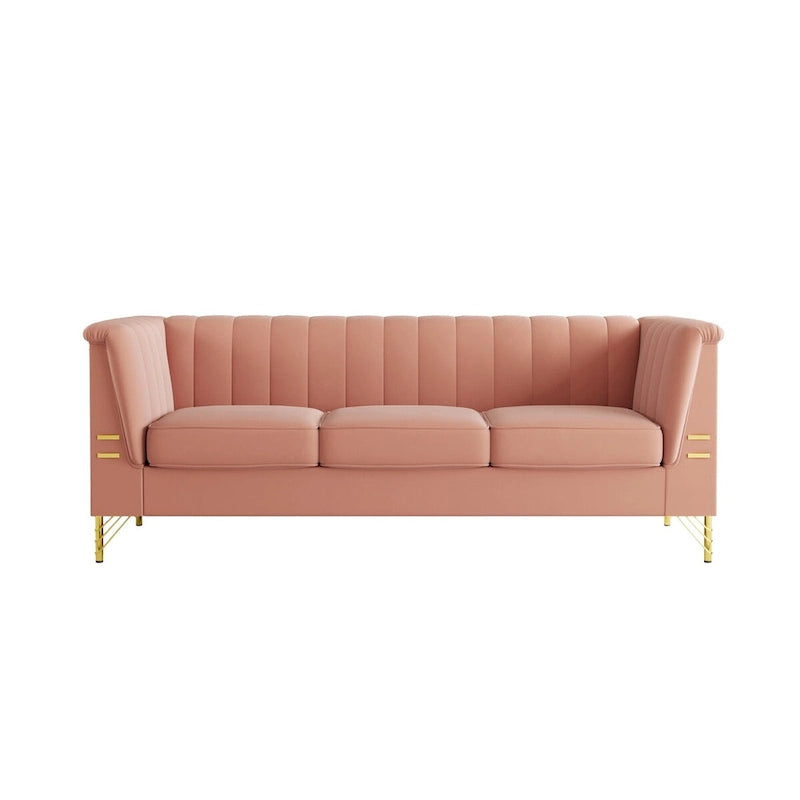 Canapé Chesterfield en velours de 209,94 cm de largeur