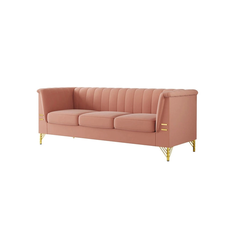 Canapé Chesterfield en velours de 209,94 cm de largeur