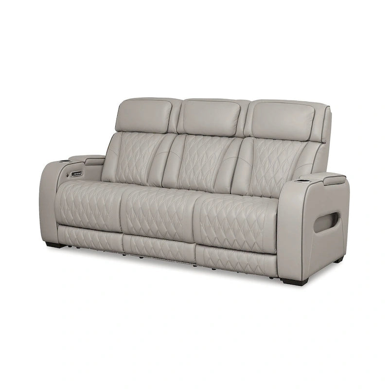 Canapé inclinable électrique gris – 86 L x 38,5 P x 44,5 H