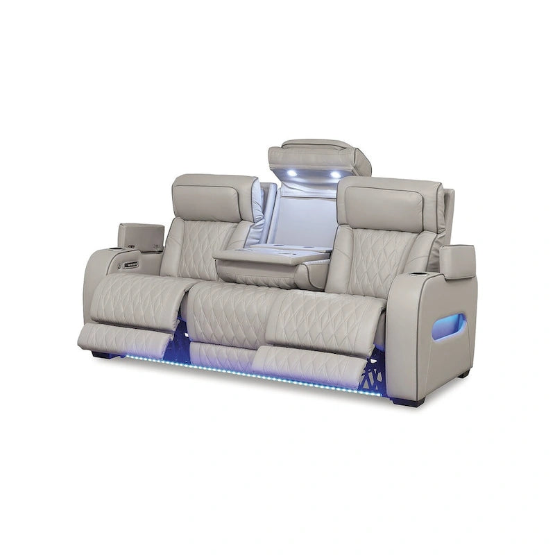 Canapé inclinable électrique gris – 86 L x 38,5 P x 44,5 H