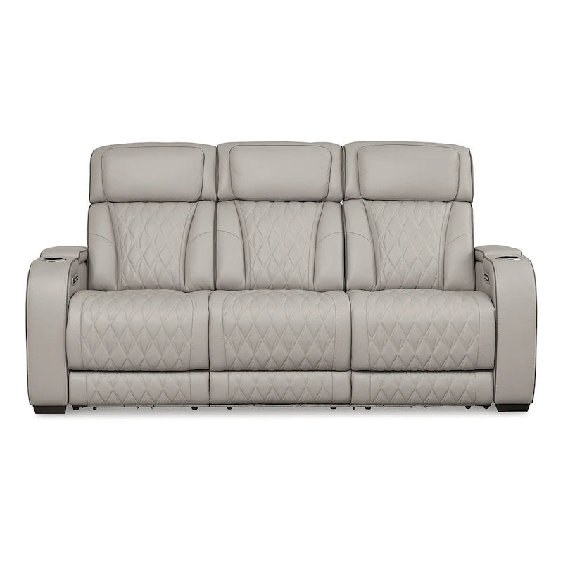 Canapé inclinable électrique gris – 86 L x 38,5 P x 44,5 H