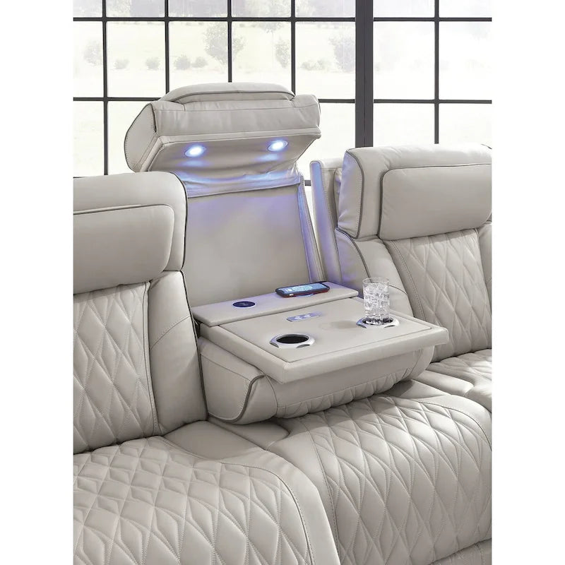 Canapé inclinable électrique gris – 86 L x 38,5 P x 44,5 H