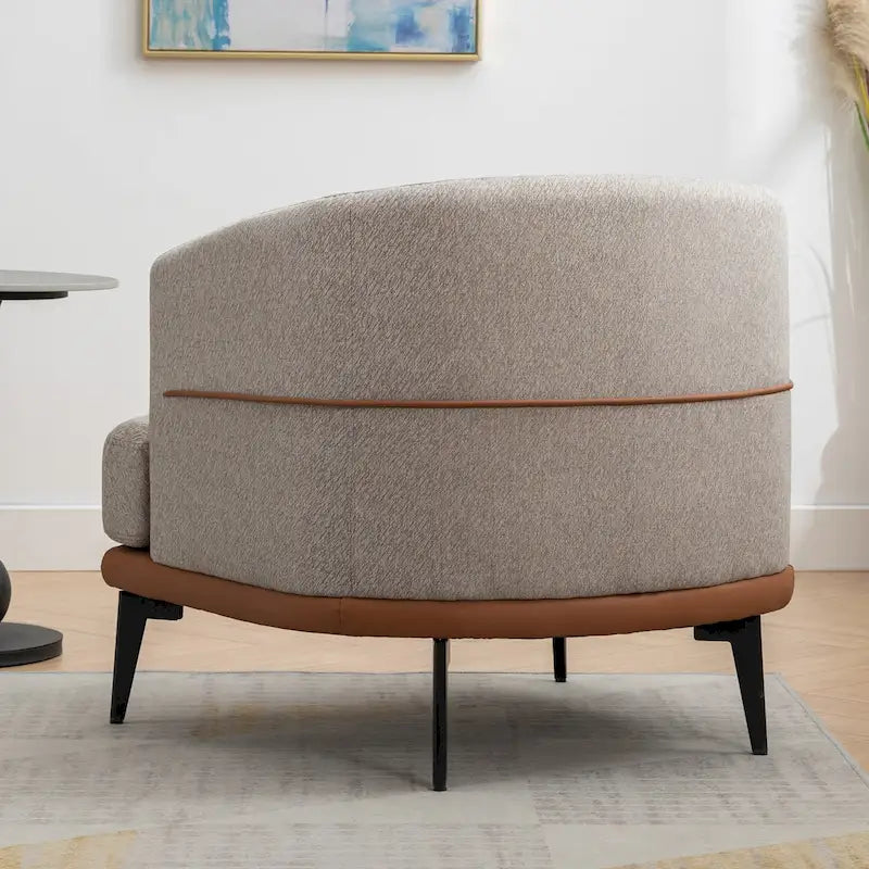 Fauteuil tonneau bicolore