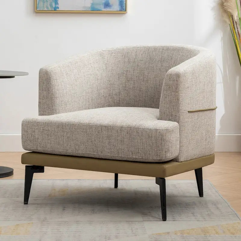 Fauteuil tonneau bicolore