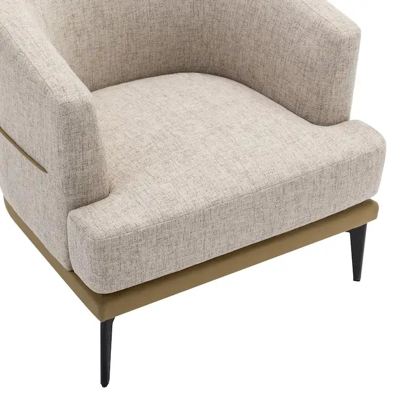 Fauteuil tonneau bicolore