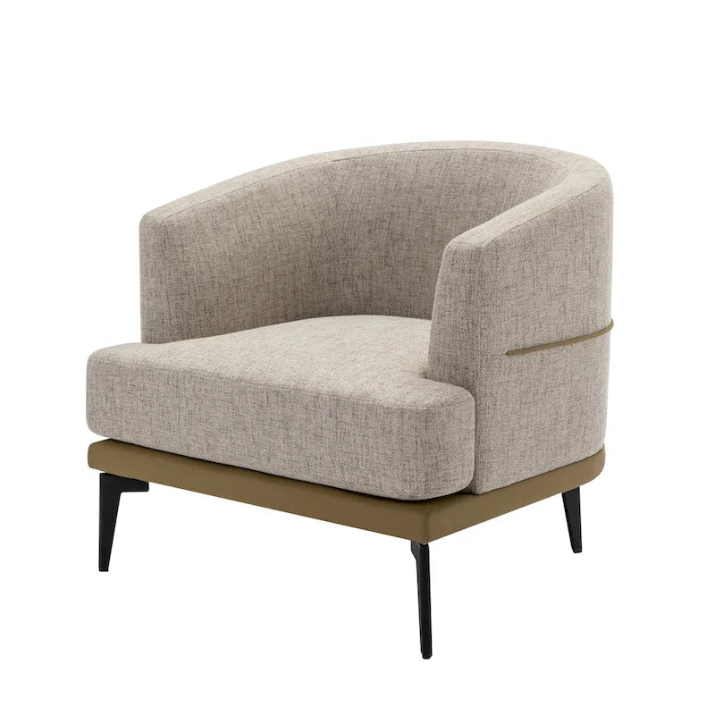 Fauteuil tonneau bicolore