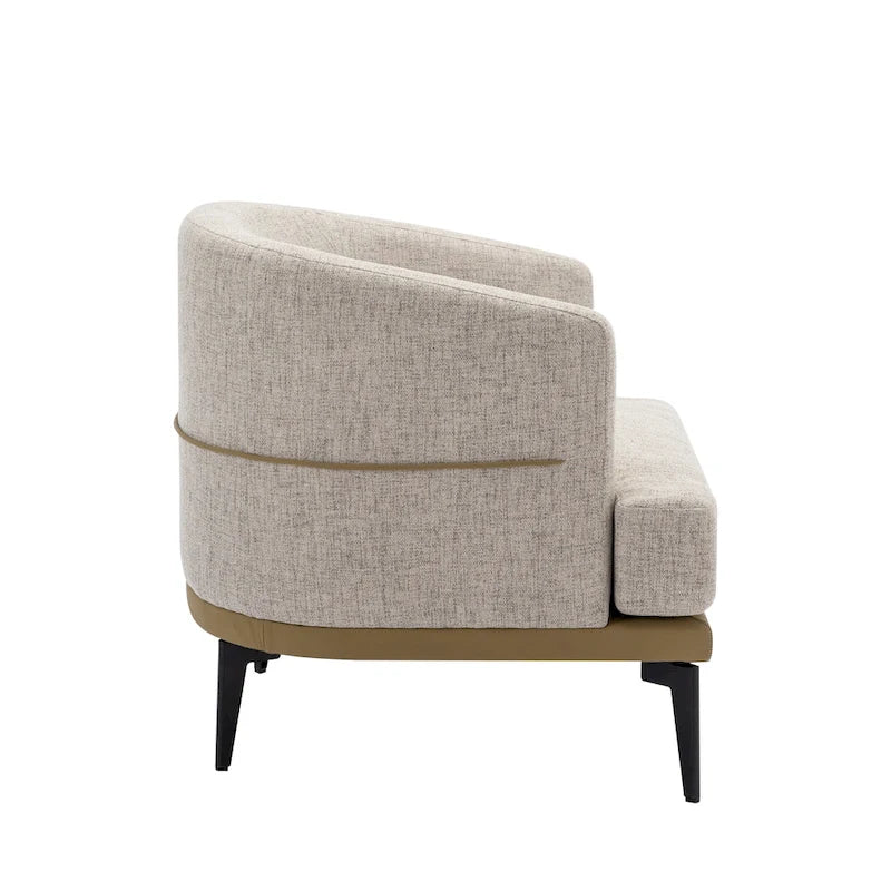 Fauteuil tonneau bicolore