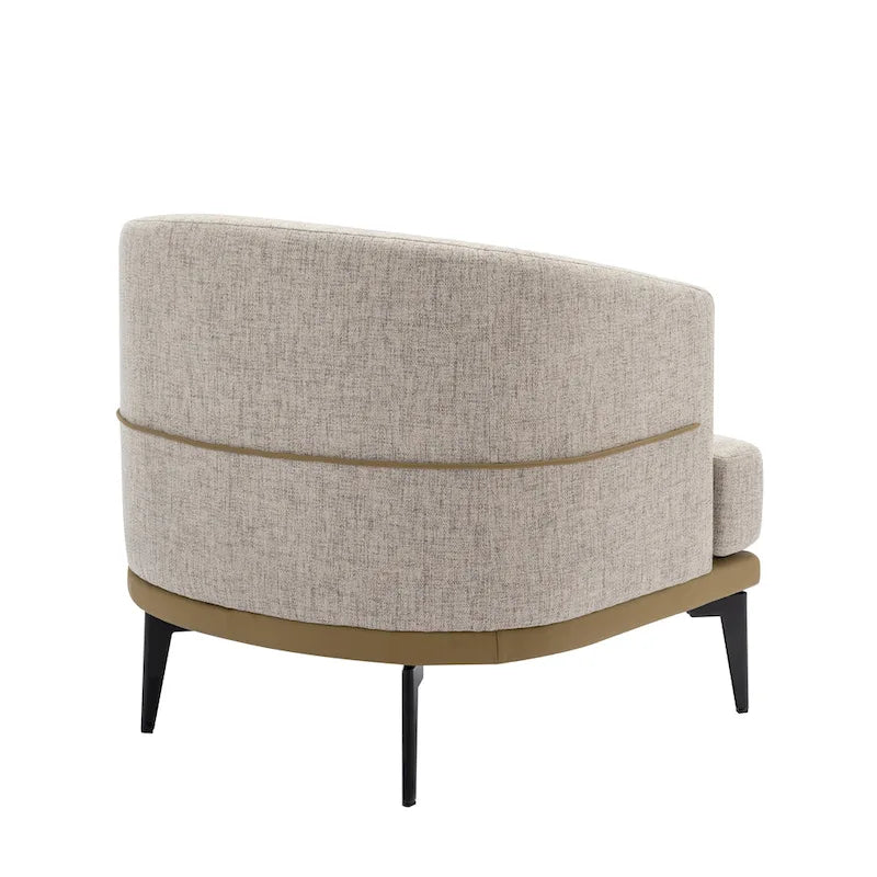 Fauteuil tonneau bicolore