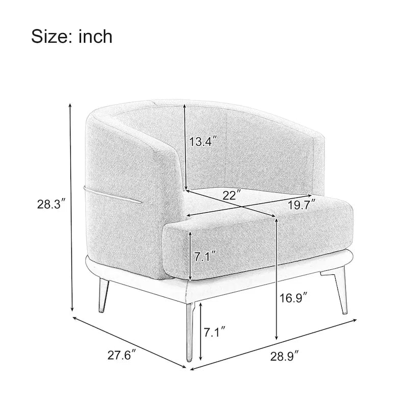 Fauteuil tonneau bicolore